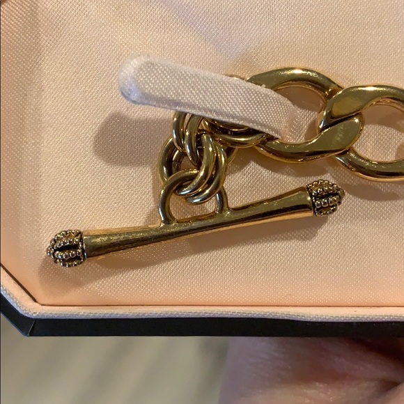 Juicy couture bow heart dangle gold bracelet - Picture 4 of 7
